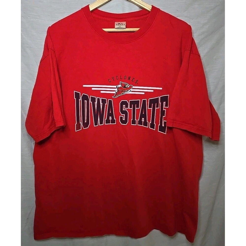 Iowa State Cyclones, MJ Soffe T-Shirt, Sz 2XL, Red, Cotton Made In The USA